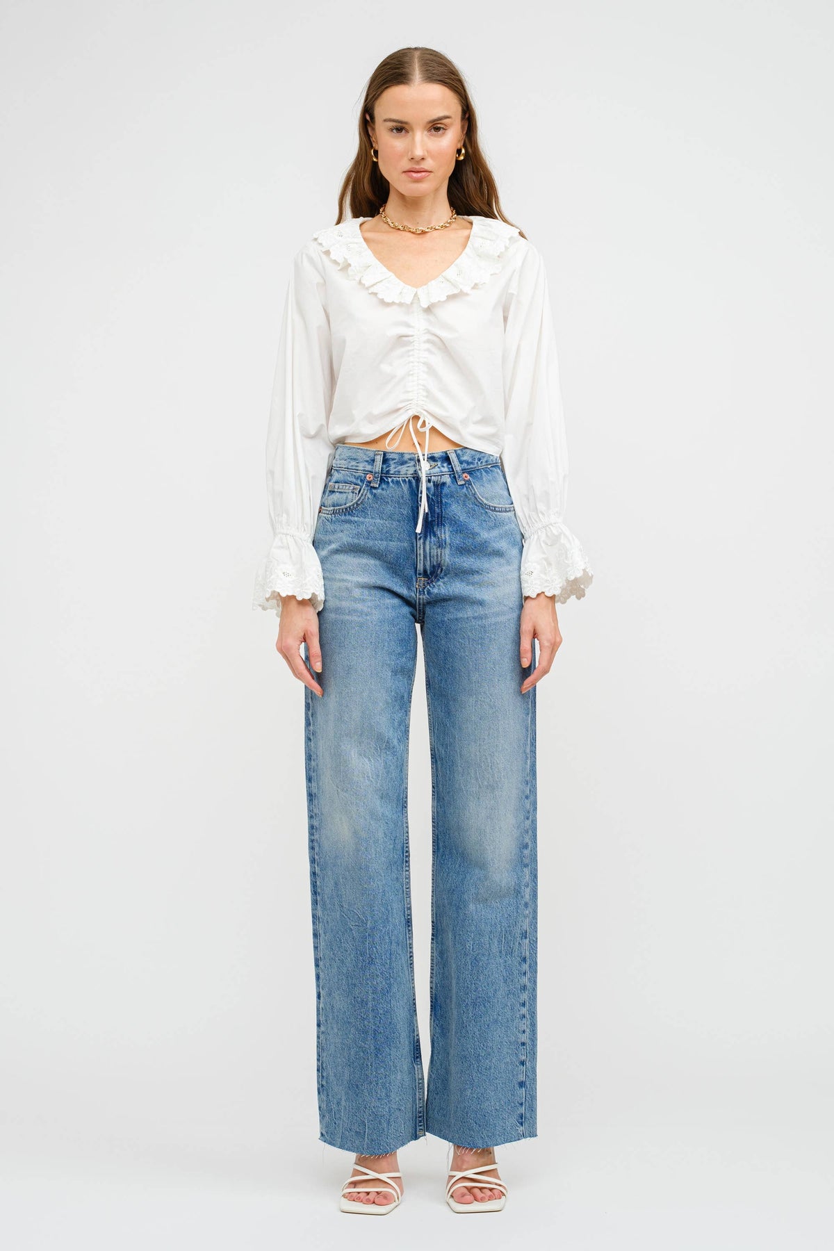 Emma Emboidered Poplin Blouse