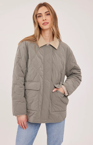 Felix Barn Jacket in Mineral Grey