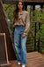 Beth Woven Cotton Gingham Ruffled Blouse