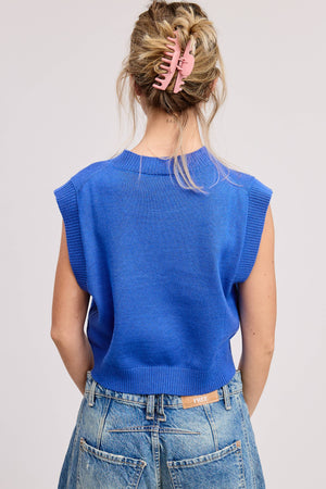 Cleo Lightweight Solid Knit Sleeveless Vest - 3 Colors