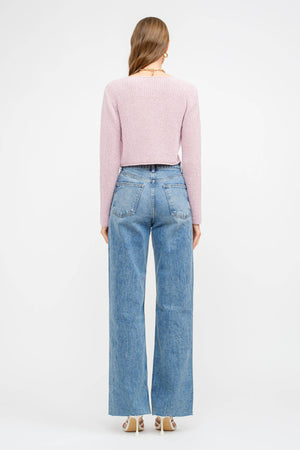Crissy Tie-Front Knit Blouse