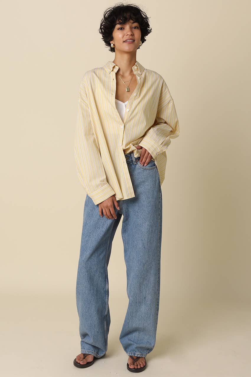 Macy Oversized Striped Shirt