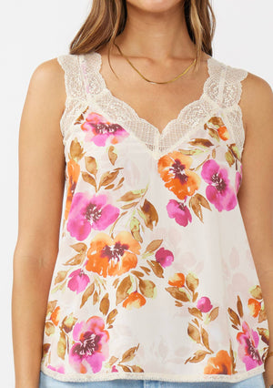 Wren V-Neck Tank with Lace