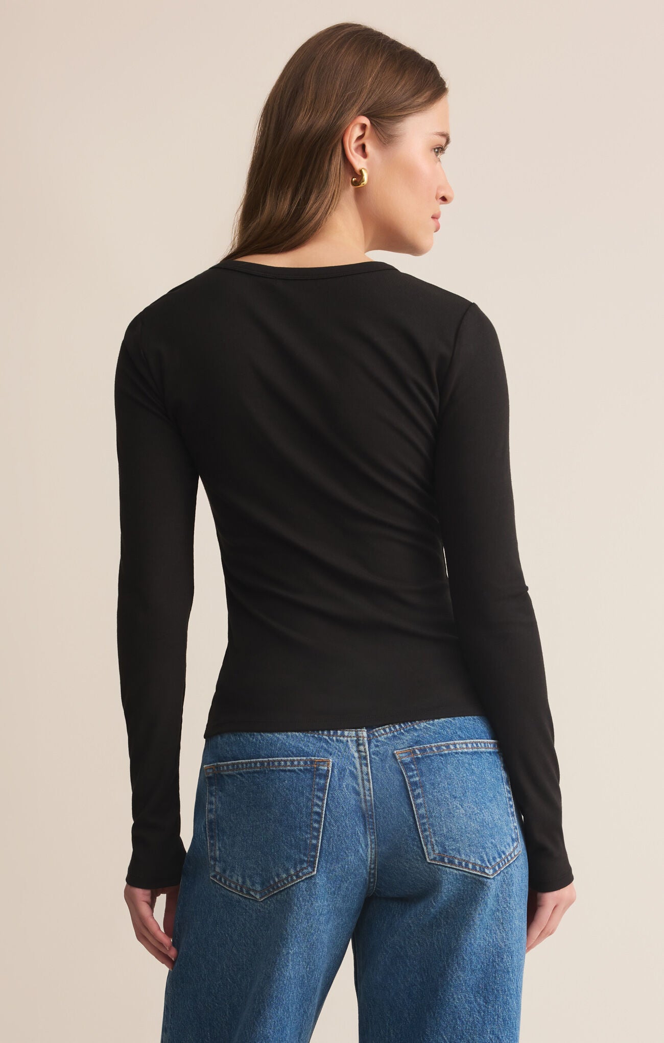 Z Supply Second Skin Crew Long Sleeve Top