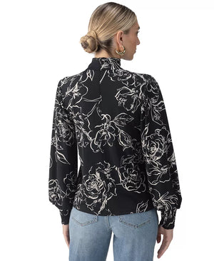 Sanctuary On The Spot Black Floral Blouse