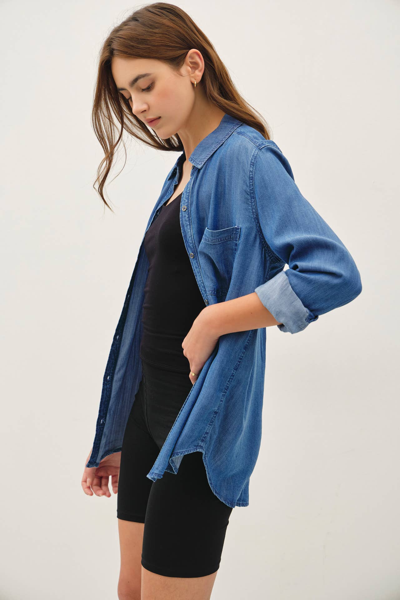 Maddie Denim Tencel Shirt