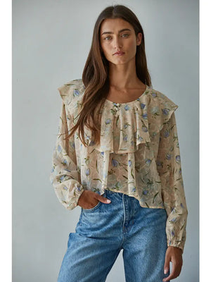 Foster Floral Print Layered Blouse