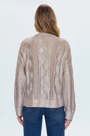 Pistola Everly Cable Gold Gilded Castle Metallic Sweater