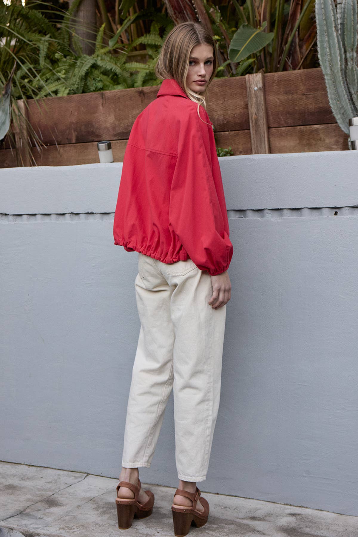 Poppy High Neck Button-Up Jacket