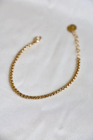 Holland Round Box Chain Bracelet