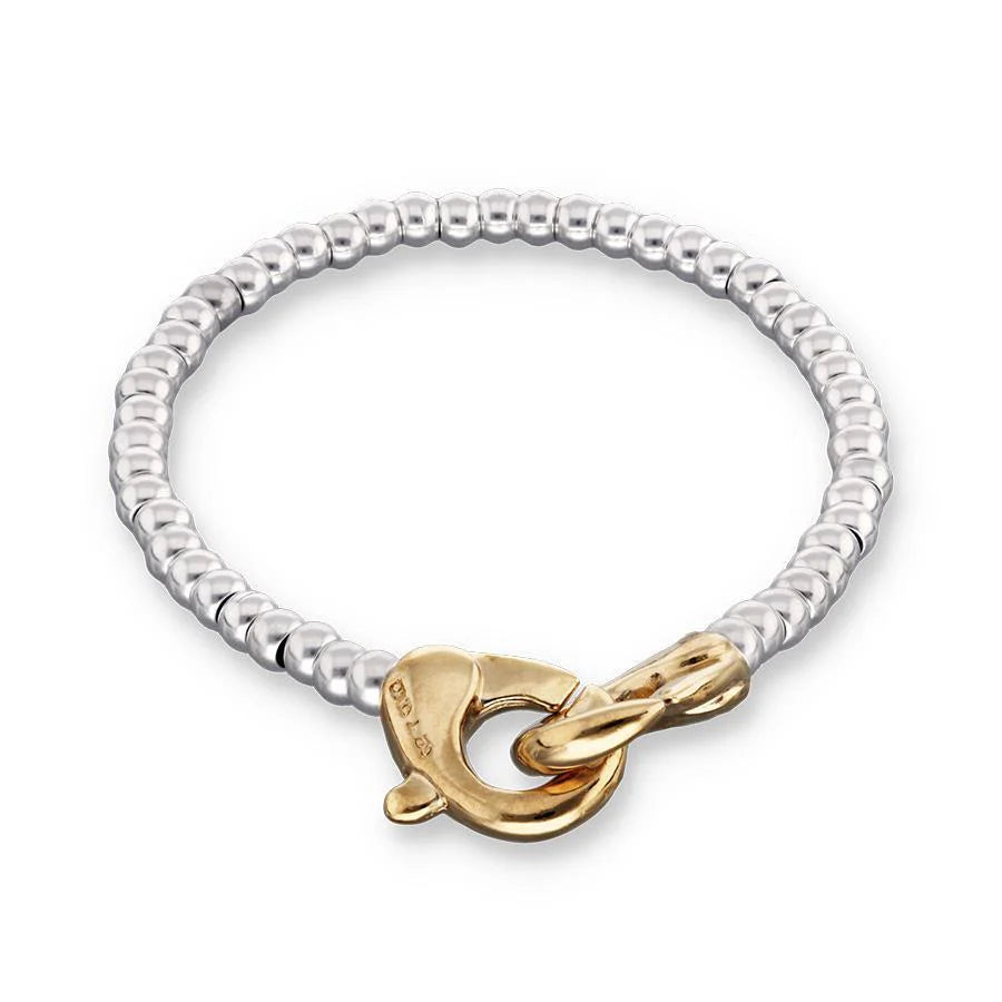 Uno De 50 Ser Inseparable Silver with Gold Clasp Bracelet