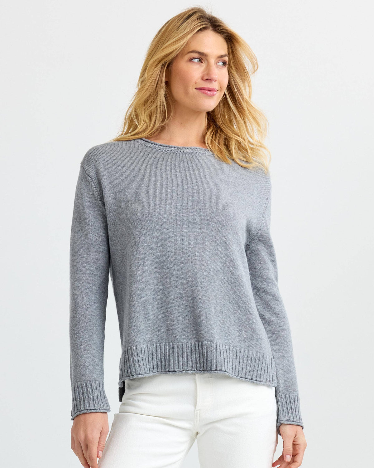 Everyday Cotton Crew in Stone