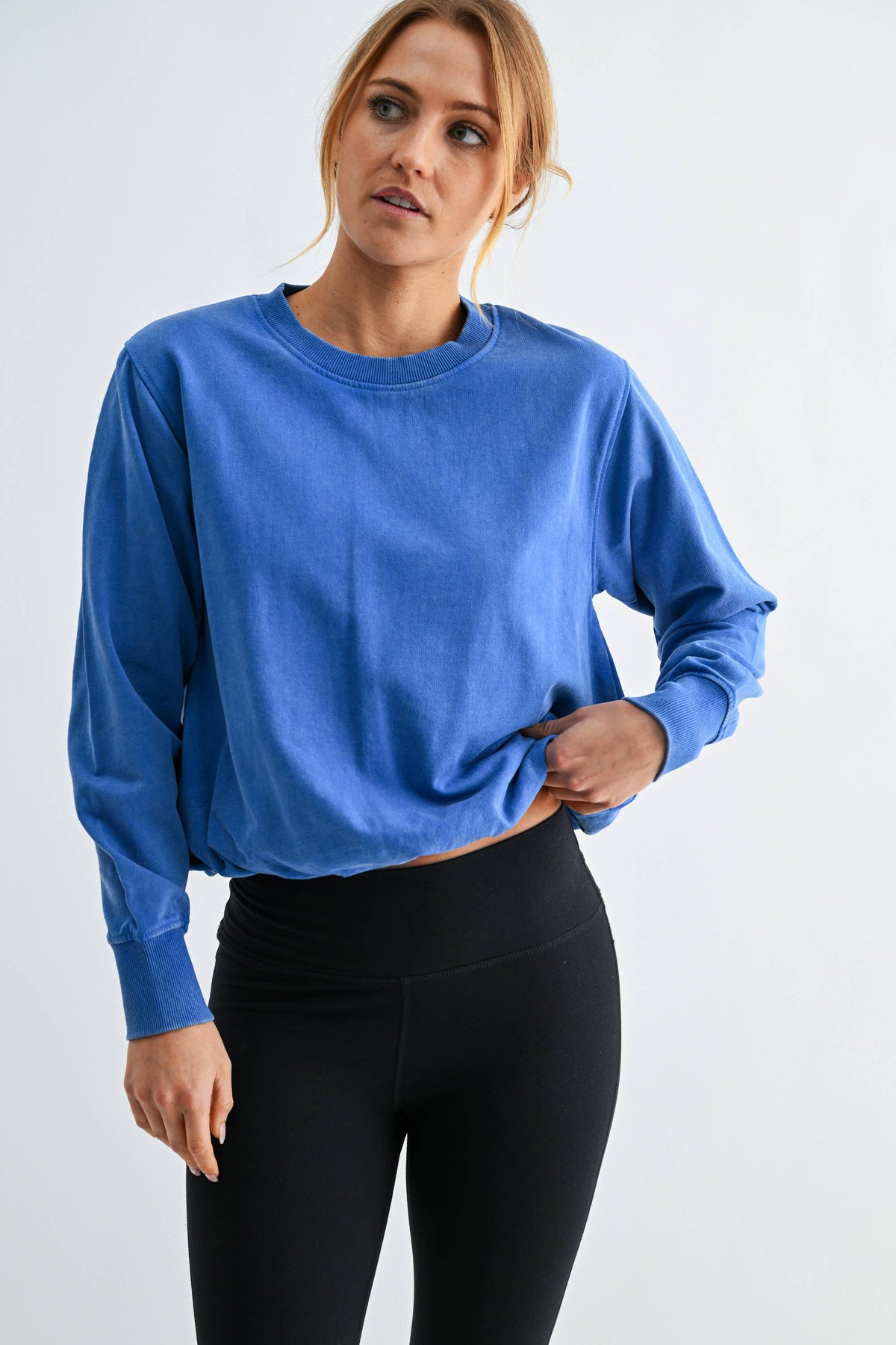 Mineral Cloud Bubble Hem Pullover