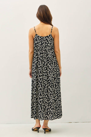 Maeve Black Floral Maxi Dress