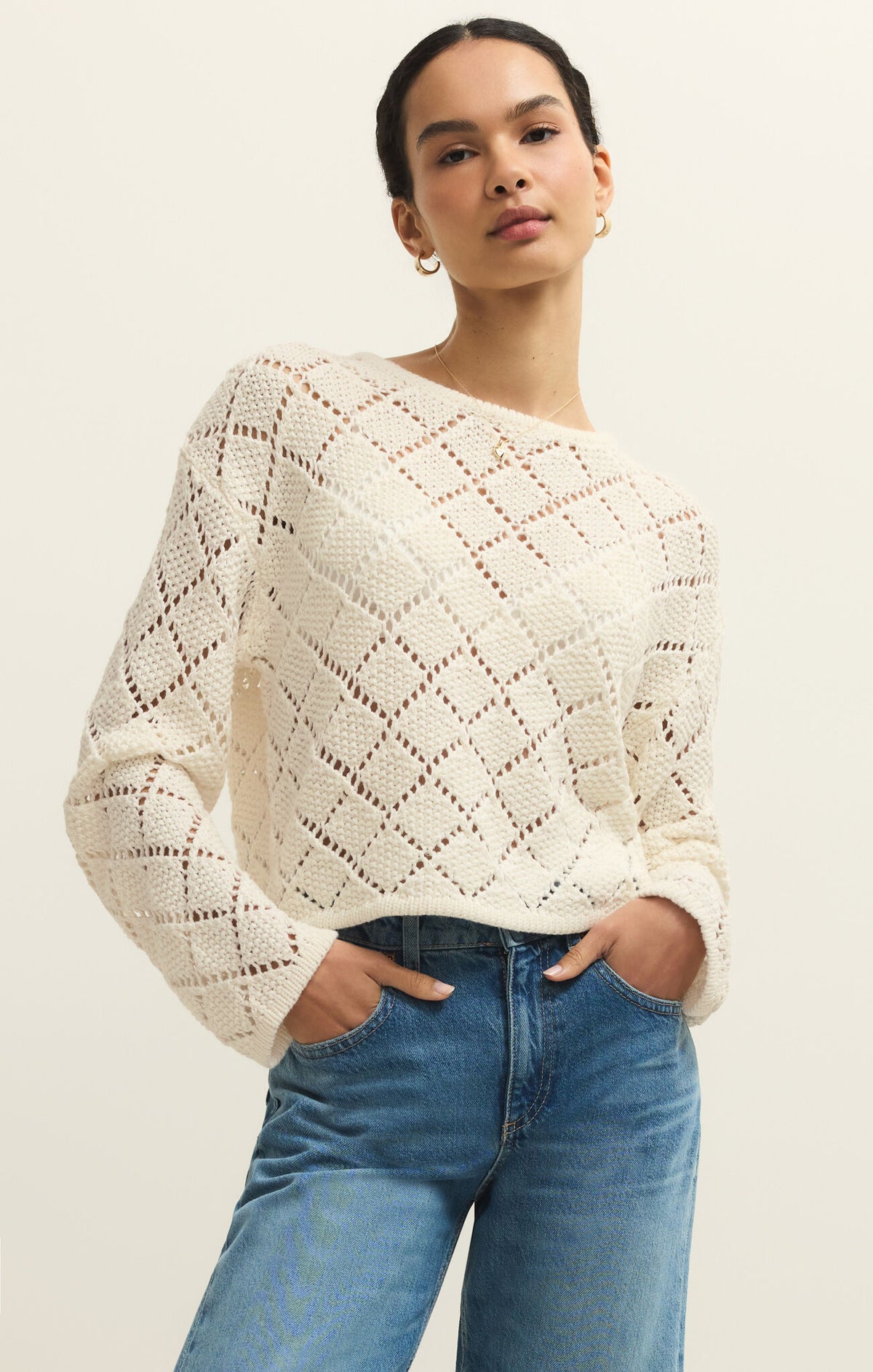 Z Supply Hullen Crochet Sweater - 2 Colors