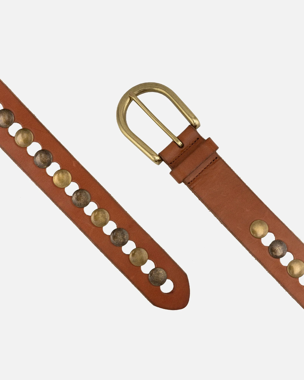 Jasmyn Studded Western Belt in Cognac