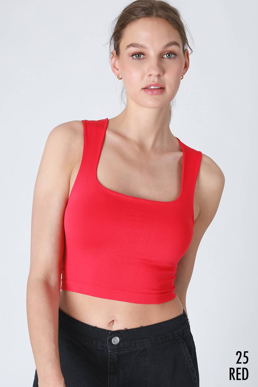 NIKIBIKI Clean Line Square Neck Top - 4 Colors
