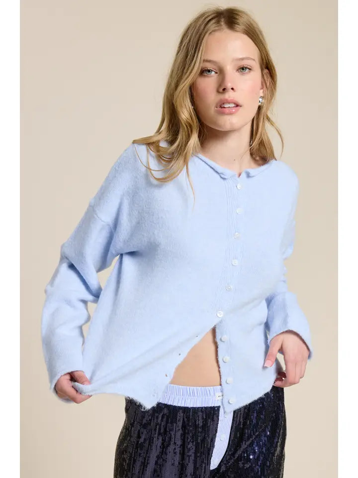 Essential Button Down Cardigan Top