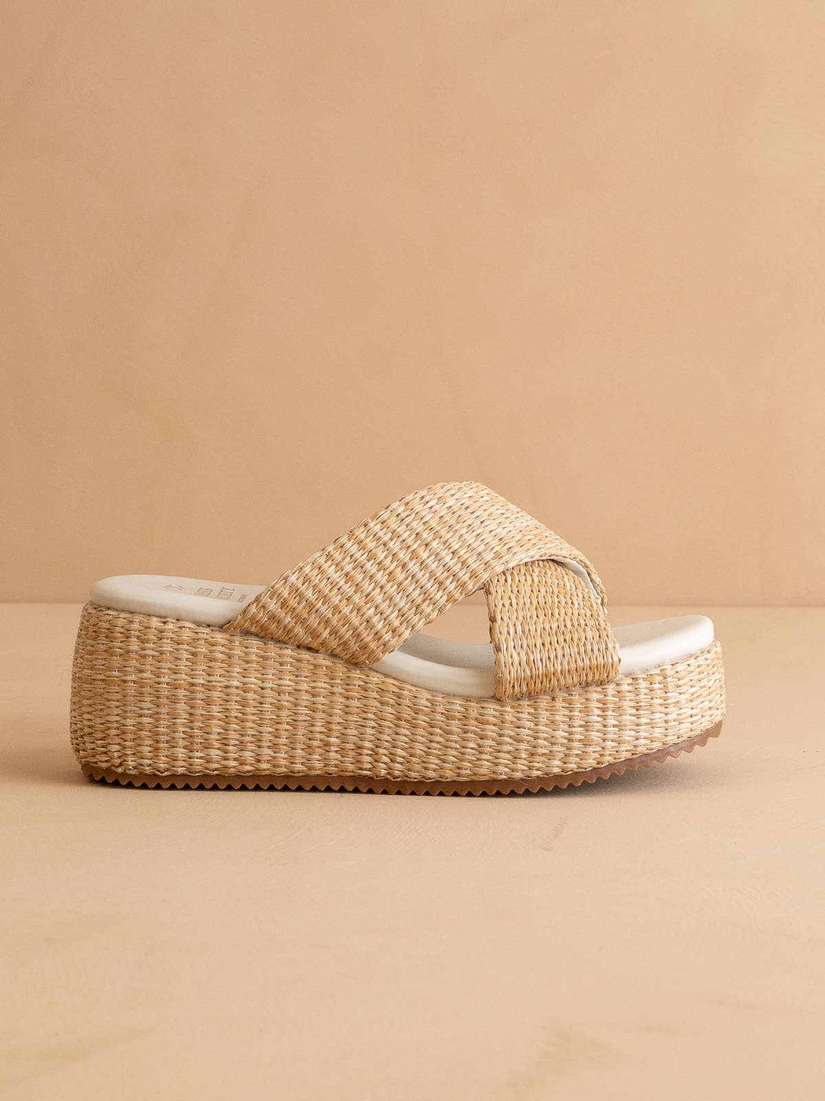 The Fresno Natural Raffia Platform Summer Sandal