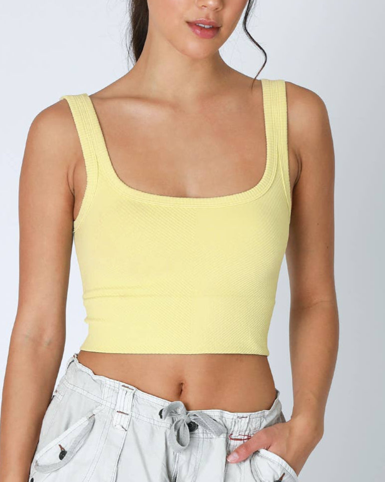 【CELERI】 CROPPED TANK cropped tank top in cotton jersey - BLACK/ECRU | CELINE