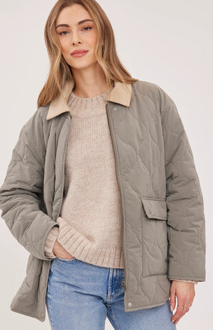 Felix Barn Jacket in Mineral Grey