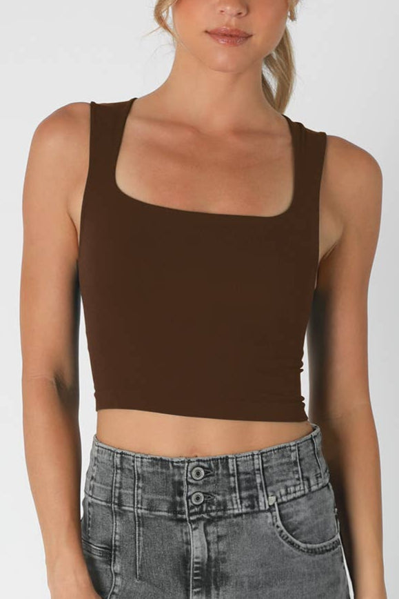 NIKIBIKI Clean Line Square Neck Top - 4 Colors