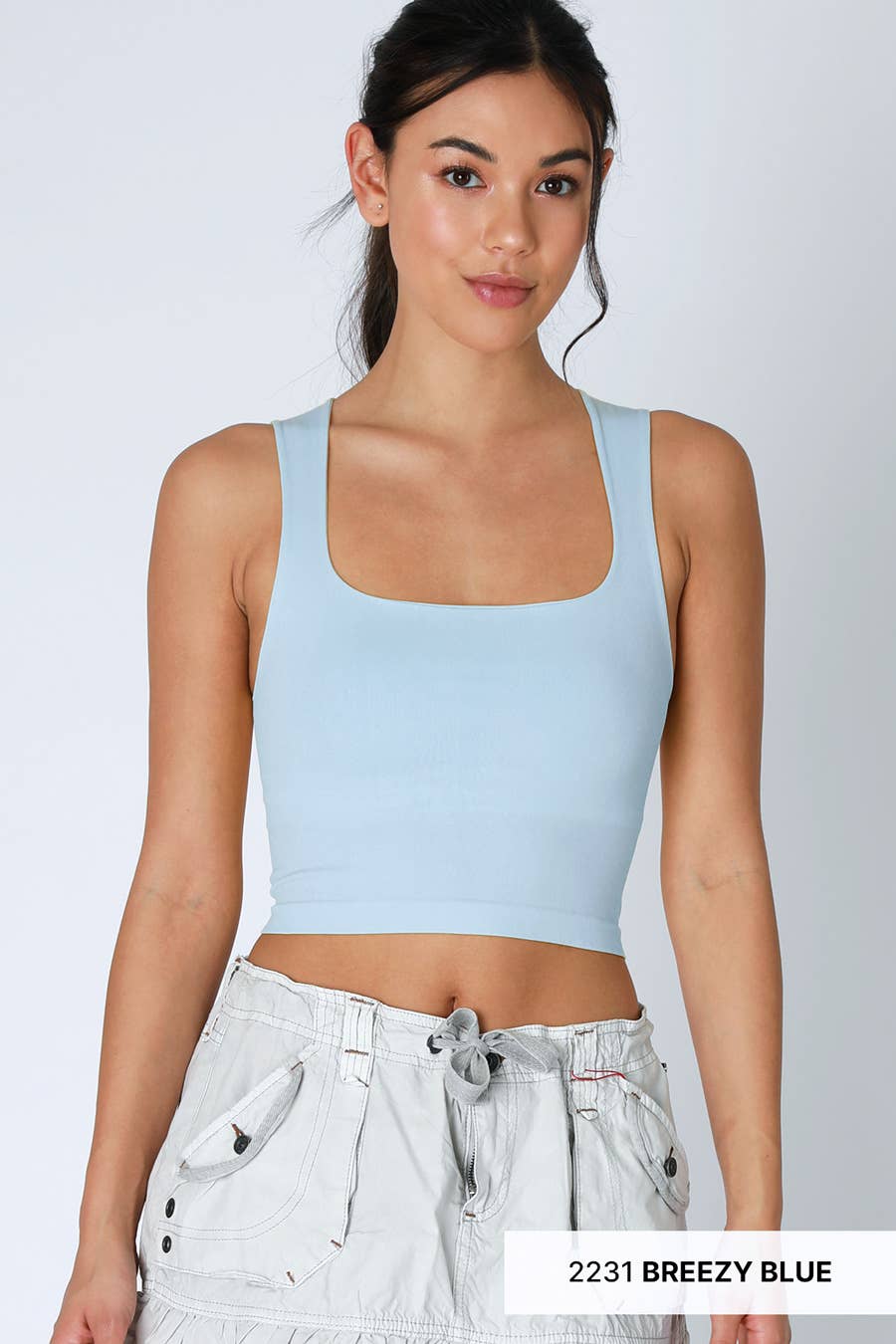 NIKIBIKI Clean Line Square Neck Top - 4 Colors