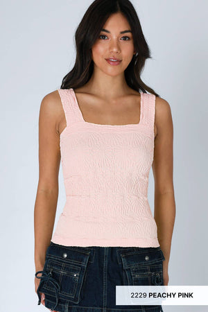 NIKIBIKI Lace Textured Square Top - 4 Colors