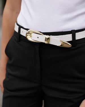 Jana Black Sculpted Gold Buckle Belt
