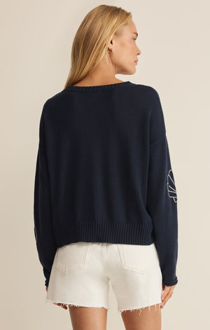 Z Supply Paradise Reef Sienna Sweater in Navy