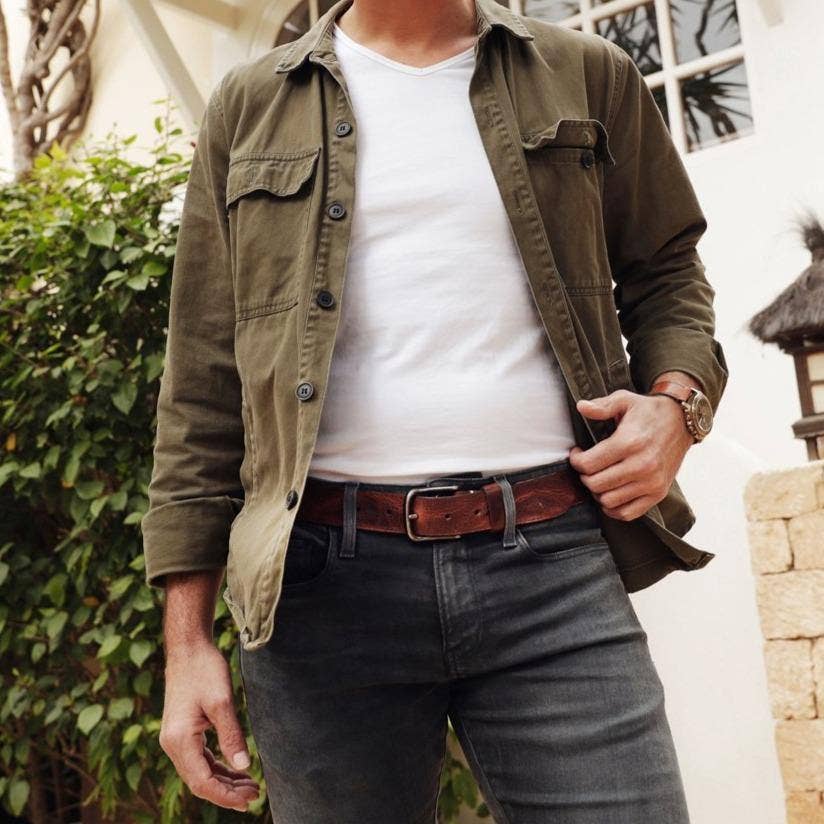 Dani Leather Belt with Silver Buckle in Cognac