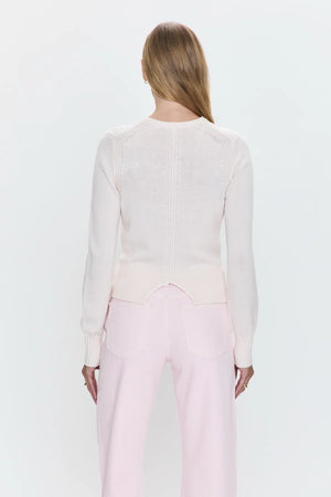 Pistola Taye Shrunken Pink Sweater In Barley Pink