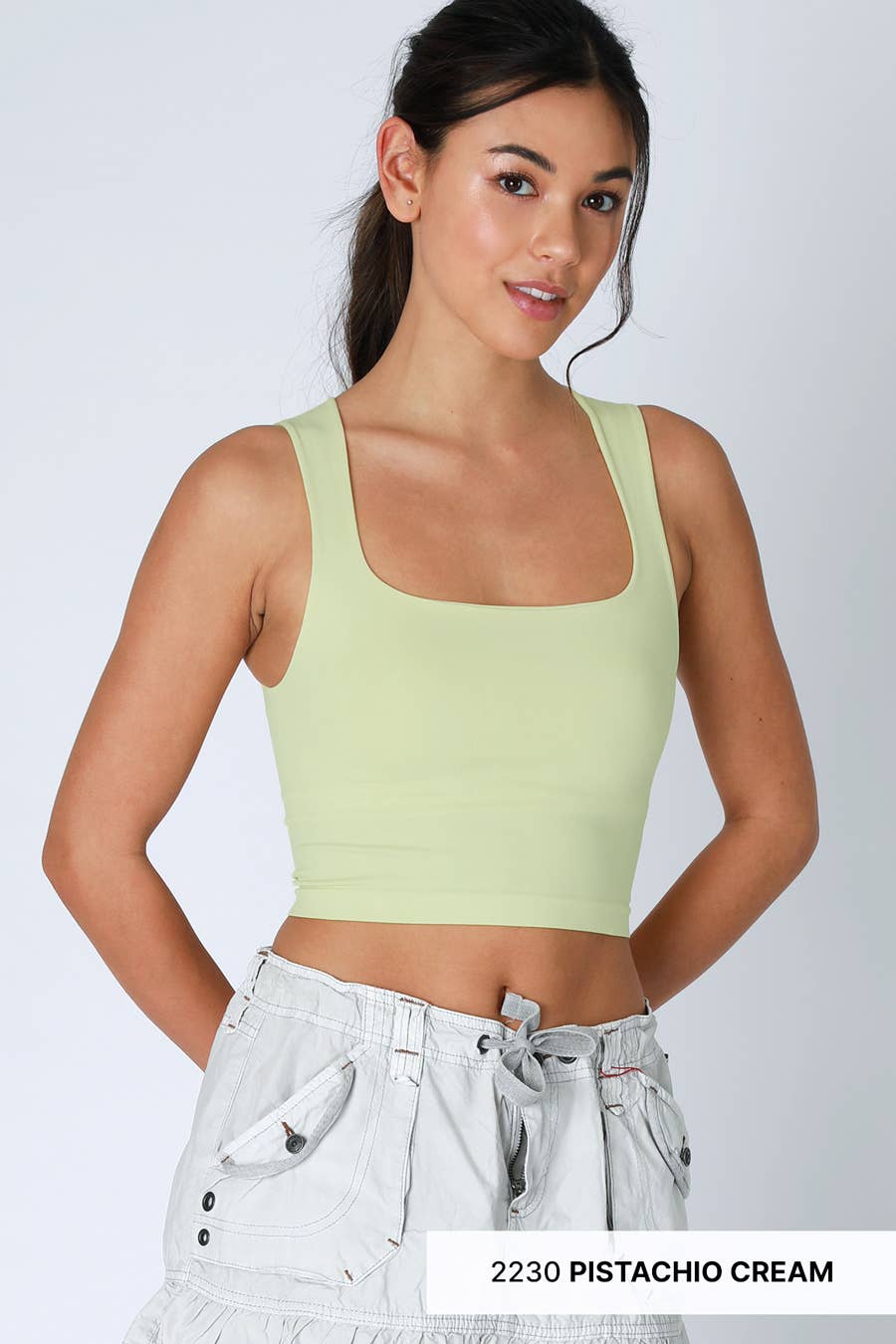 NIKIBIKI Clean Line Square Neck Top - 4 Colors
