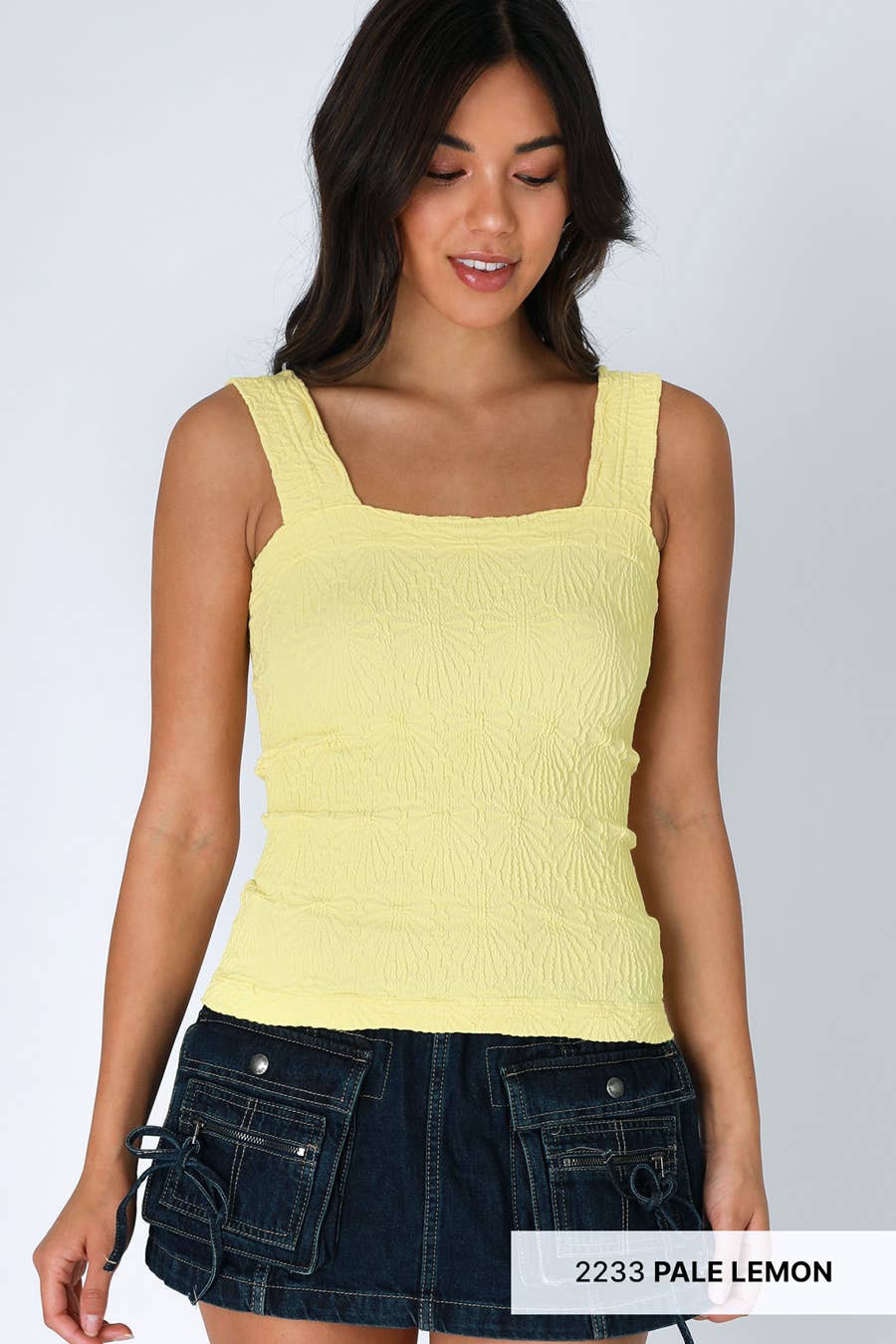 NIKIBIKI Lace Textured Square Top - 8 Colors