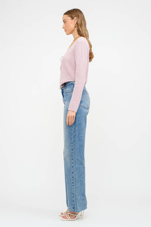 Crissy Tie-Front Knit Blouse