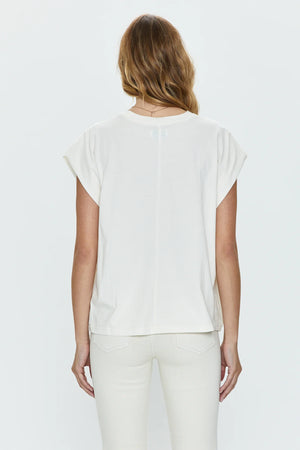 Pistola Trina White Sand Shoulder Tank