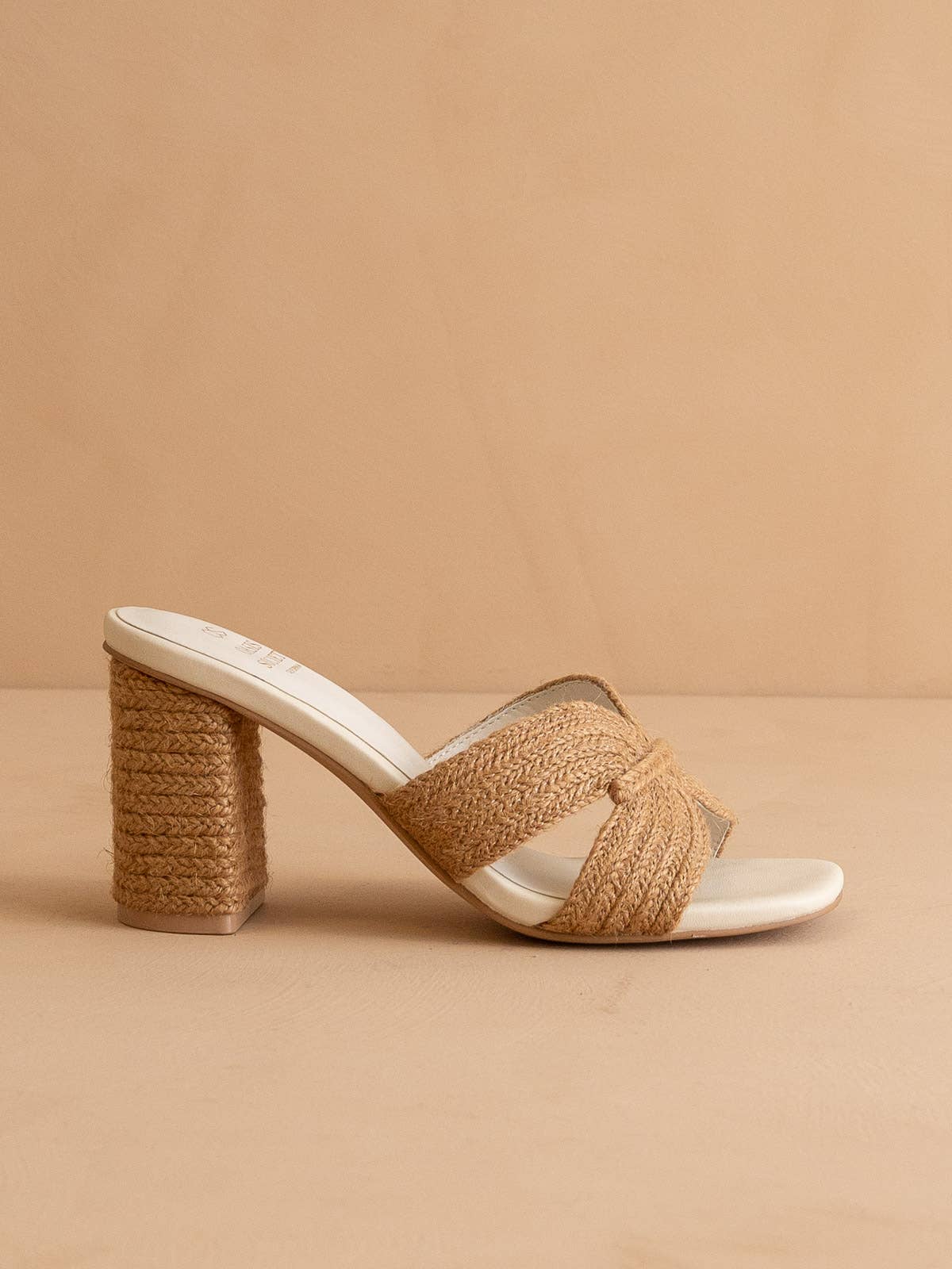 The Santiago Toffee Raffia Summer Heel