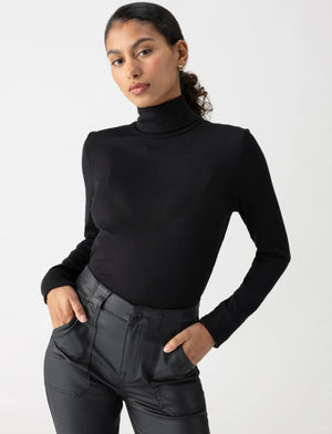 Sanctuary Essential Black Turtleneck Top