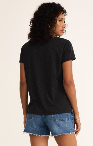 Z Supply Anywhere Scoop Tee in Black