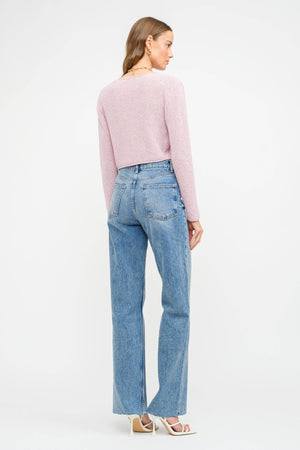 Crissy Tie-Front Knit Blouse