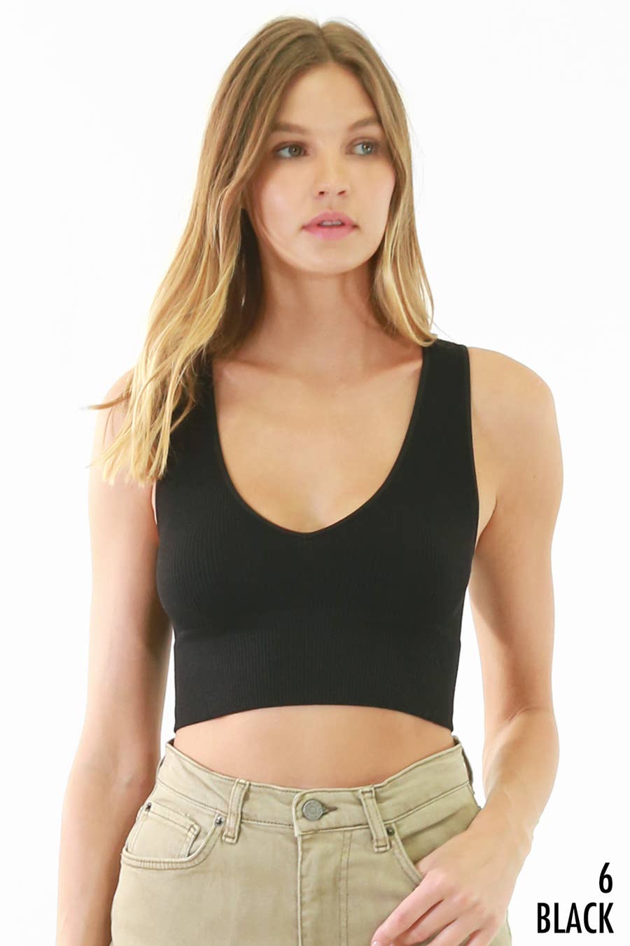 NIKIBIKI Plunge V-Neck Crop Top