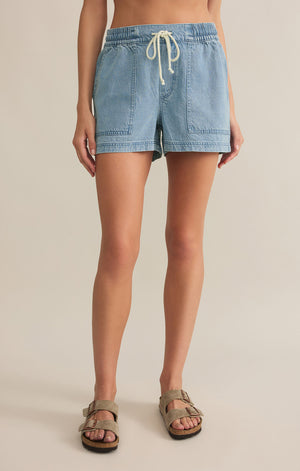 Z Supply Summerland Denim Short in Light Vintage Indigo