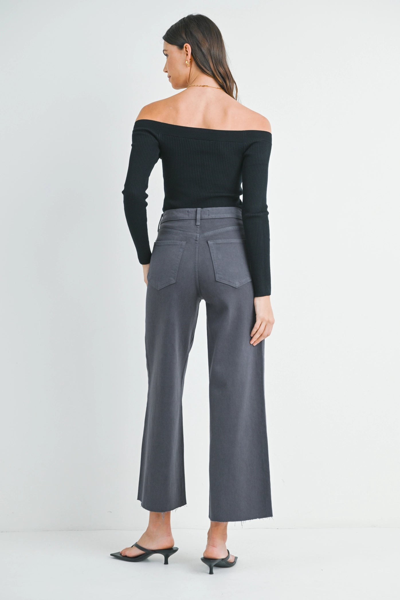 Just Black Denim Scissor Cut Wide Leg