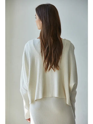 Long Sleeve Ribbed Sweater Top