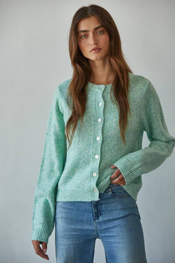 Knit Sweater Polyester Acrylic Nylon Wool Cardigan