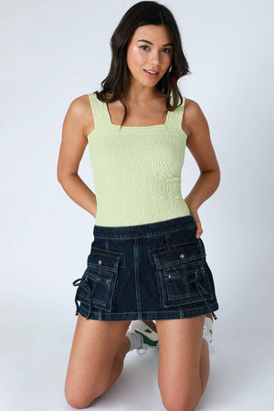 NIKIBIKI Lace Textured Square Top - 4 Colors