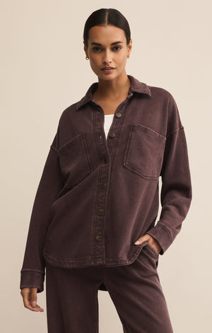 Z Supply ALL DAY KNIT Chocolate Brown JACKET