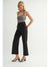 Just Black Denim Cargo Pocket Wide Leg Chocolate Jeans