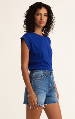 Z Supply Camino Slub Oceanside Blue Top