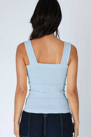NIKIBIKI Lace Textured Square Top - 4 Colors